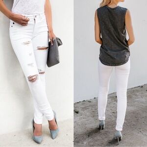Kancan White Skinny Jeans
